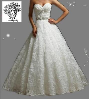 Dlhé svadobné šaty - 11 veľkostí, 2 farby - Obrázok č. 1