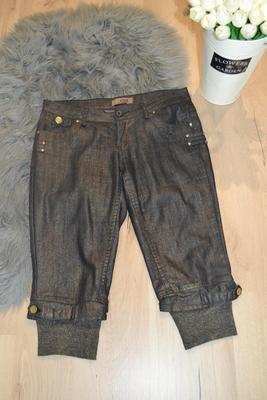 Dámske nohavice tmavej farby s medeným nádychom, veľ. XL - Obrázok č. 1