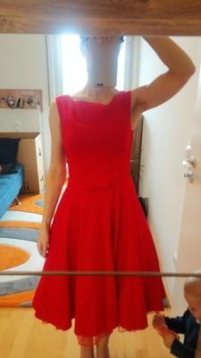 spoločenske/ popolnočné šaty, červené, 36, S - Obrázok č. 1