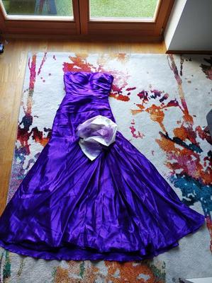 spoločenské šaty, fialové, morská panna, šnurovačka - Obrázok č. 1