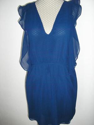383. ZARA tmavo modré šaty  - Obrázok č. 1