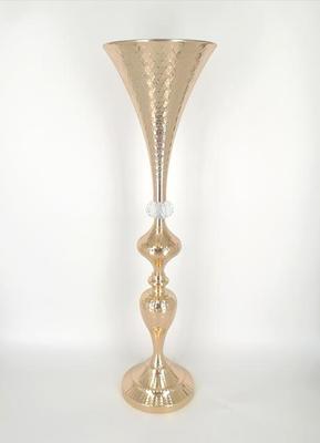 Prenájom - Zlatá kovová váza 65 cm - Obrázok č. 1